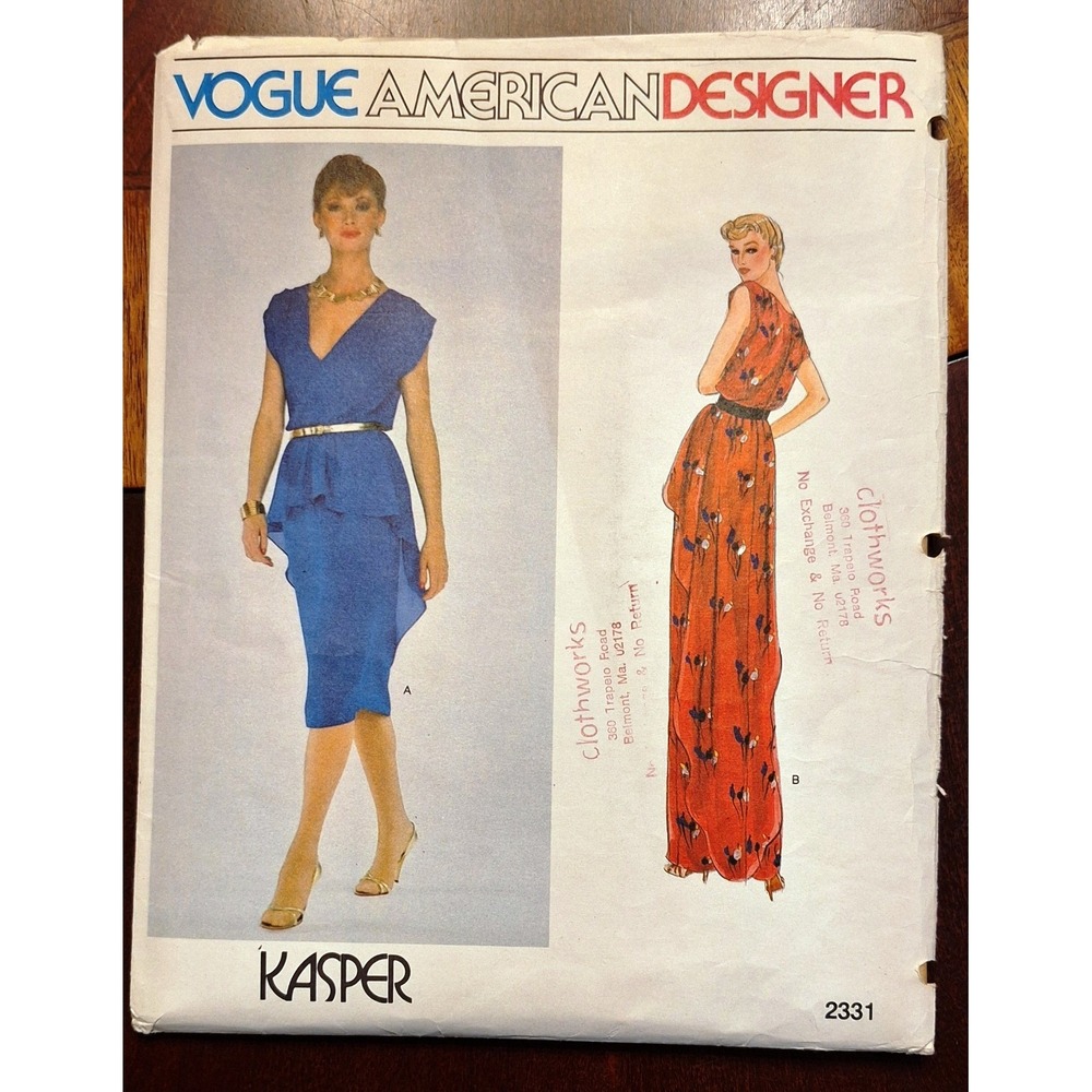 Vogue American Designer -‎ Kasper pattern #2331  Size 12